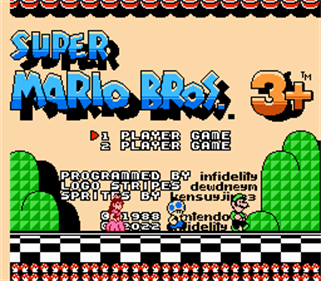 Super Mario Bros. 3 + - Screenshot - Game Title Image