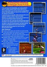 Perfect Ace: Pro Tournament Tennis - Box - Back Image