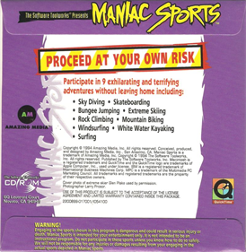Maniac Sports - Box - Back