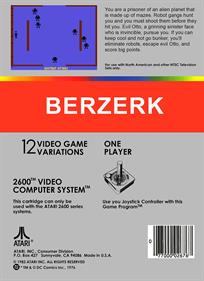 Berzerk - Box - Back - Reconstructed