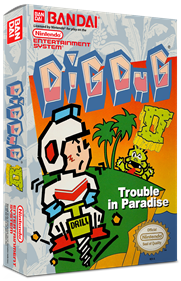 Dig Dug II: Trouble in Paradise - Box - 3D Image