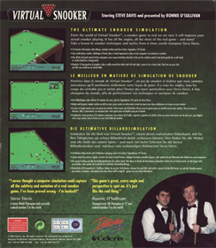 Virtual Snooker - Box - Back Image