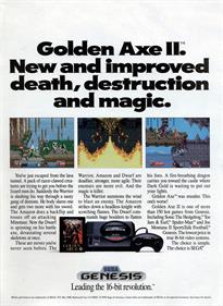 Golden Axe II - Advertisement Flyer - Back Image
