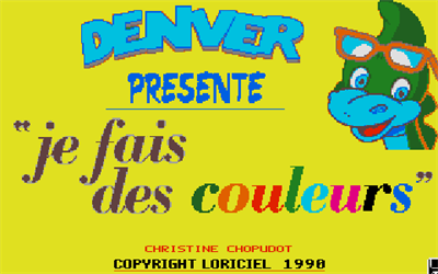 Denver présente: Je découvre les couleurs - Screenshot - Game Title Image
