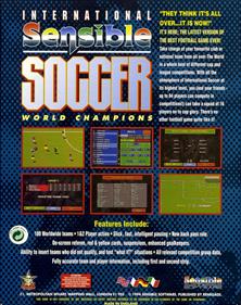 Sensible Soccer: International Edition - Box - Back Image