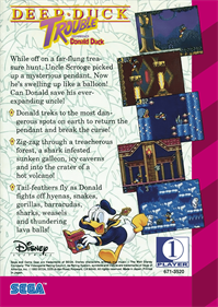 Deep Duck Trouble Starring Donald Duck - Box - Back Image