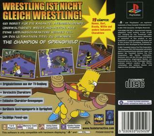 The Simpsons Wrestling - Box - Back Image