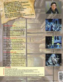 Rise of the Dragon - Box - Back Image