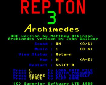 Repton 3 - Screenshot - Game Select Image