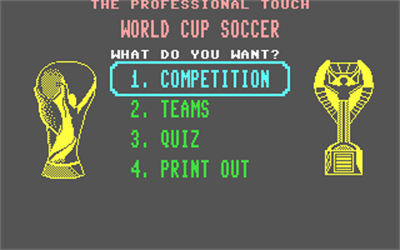 World Cup Soccer (Macmillan Software) - Screenshot - Game Title Image