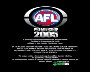AFL Premiership 2005 - Screenshot - Game Title Image