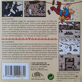 Tintin: Prisoners of the Sun - Box - Back Image