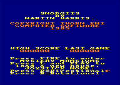 Snodgits - Screenshot - Game Title Image