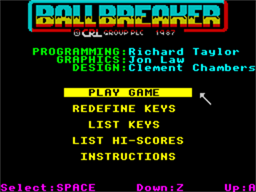 Ball Breaker - Screenshot - Game Select Image