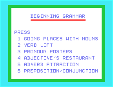 Beginning Grammar - Screenshot - Game Select Image