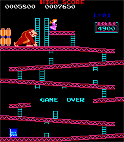 Donkey Kong II: Jumpman Returns - Screenshot - Game Over Image