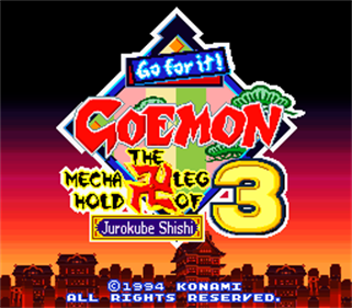 Ganbare Goemon 3: Shishi Juuroku Hyoue no Karakuri Manjigatame - Screenshot - Game Title Image