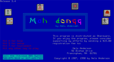 Mah Jongg Solitaire - Screenshot - Game Title Image