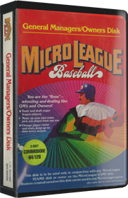 MicroLeague Baseball: General Managers Owners Disk - Box - 3D Image