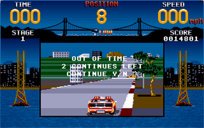 Cisco Heat: All American Police Car Race - Screenshot - Game Over Image