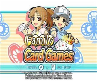 Family Card Games - Screenshot - Game Title Image