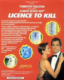 007: Licence to Kill - Box - Back Image