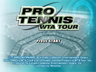 WTA Tour Tennis - Screenshot - Game Title Image