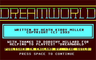 Dreamworld - Screenshot - Game Title Image