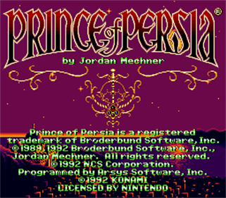 Prince of Persia: The Queen of Light - Screenshot - Game Title Image