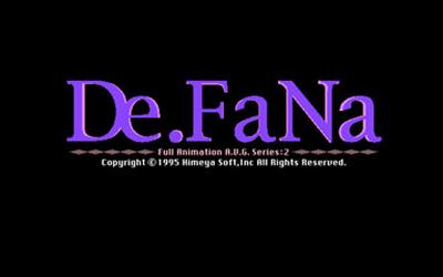 De.FaNa - Screenshot - Game Title Image