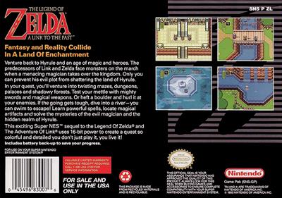 The Legend of Zelda: A Link to the Past - Box - Back - Reconstructed