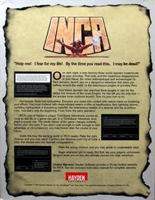 Inca (1985) - Box - Back Image