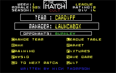 The Match - Screenshot - Game Select Image
