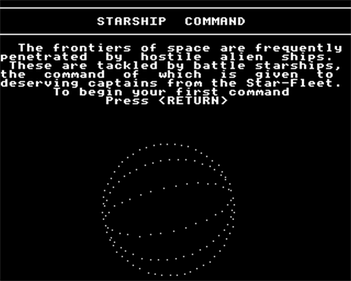 Starship Command - Screenshot - Game Select Image
