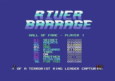 River Barrage - Screenshot - High Scores Image