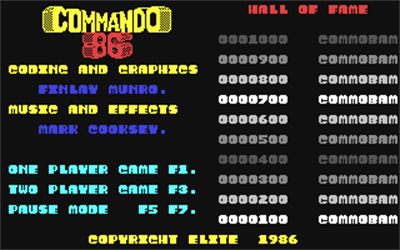 Commando 86 - Screenshot - Game Title Image