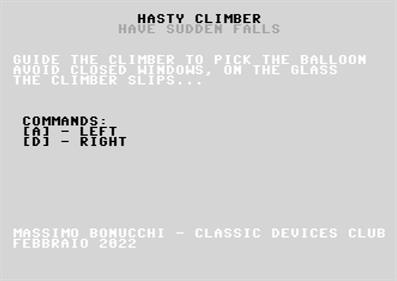 Hasty Climber - Screenshot - Game Title Image