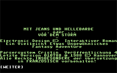 Mit Jeans und Hellebarde - Screenshot - Game Title Image