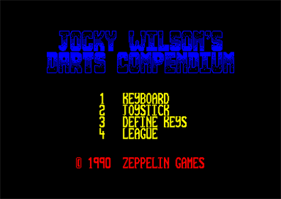 Jocky Wilson's Compendium of Darts - Screenshot - Game Select Image