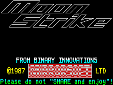 Moon Strike  - Screenshot - Game Title Image