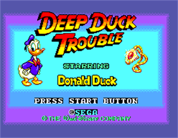 Deep Duck Trouble Starring Donald Duck - Screenshot - Game Title Image