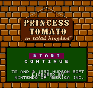 Princess Tomato in the Salad Kingdom - Screenshot - Game Title Image