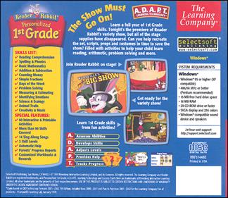Reader Rabbit Personalized 1st Grade - Box - Back Image