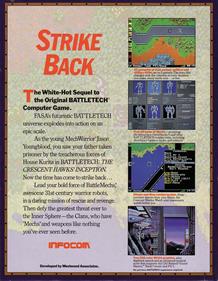 BattleTech: The Crescent Hawks' Revenge - Box - Back Image