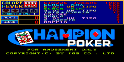 Champion Poker - Screenshot - Game Title Image