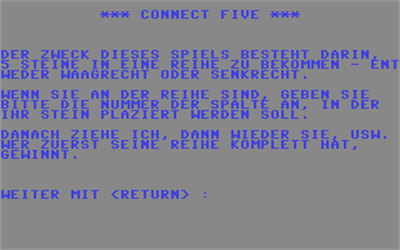 Connect Five - Screenshot - Game Title Image