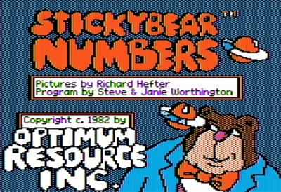 Stickybear Numbers - Screenshot - Game Title Image