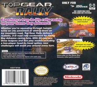 Top Gear Rally - Box - Back Image