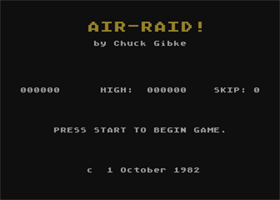 Air-Raid! - Screenshot - Game Title Image