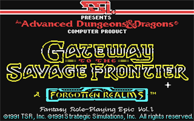Advanced Dungeons & Dragons: Gateway to the Savage Frontier - Screenshot - Game Title Image